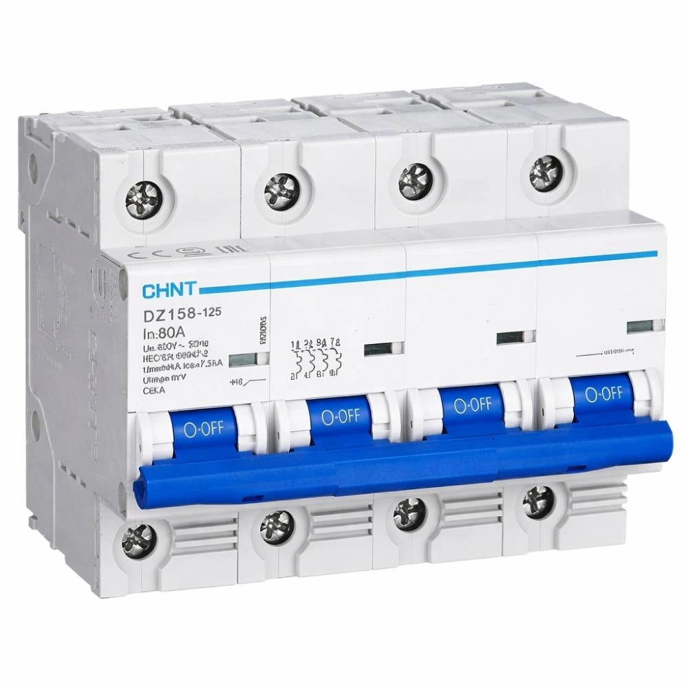 Interruttore magnetotermico modulare 4 poli chint dz158-125h