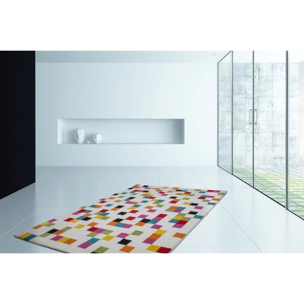 Tappeto a pelo corto Caribbean multicolor a quadri