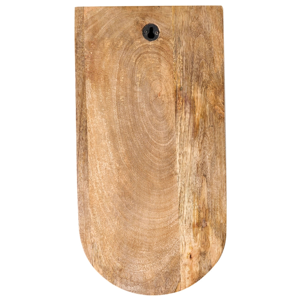 Decorazione da parete in legno di mango blu decorativa da appendere con motivo astratto a forma di volto, realizzata a mano in stile boho africano