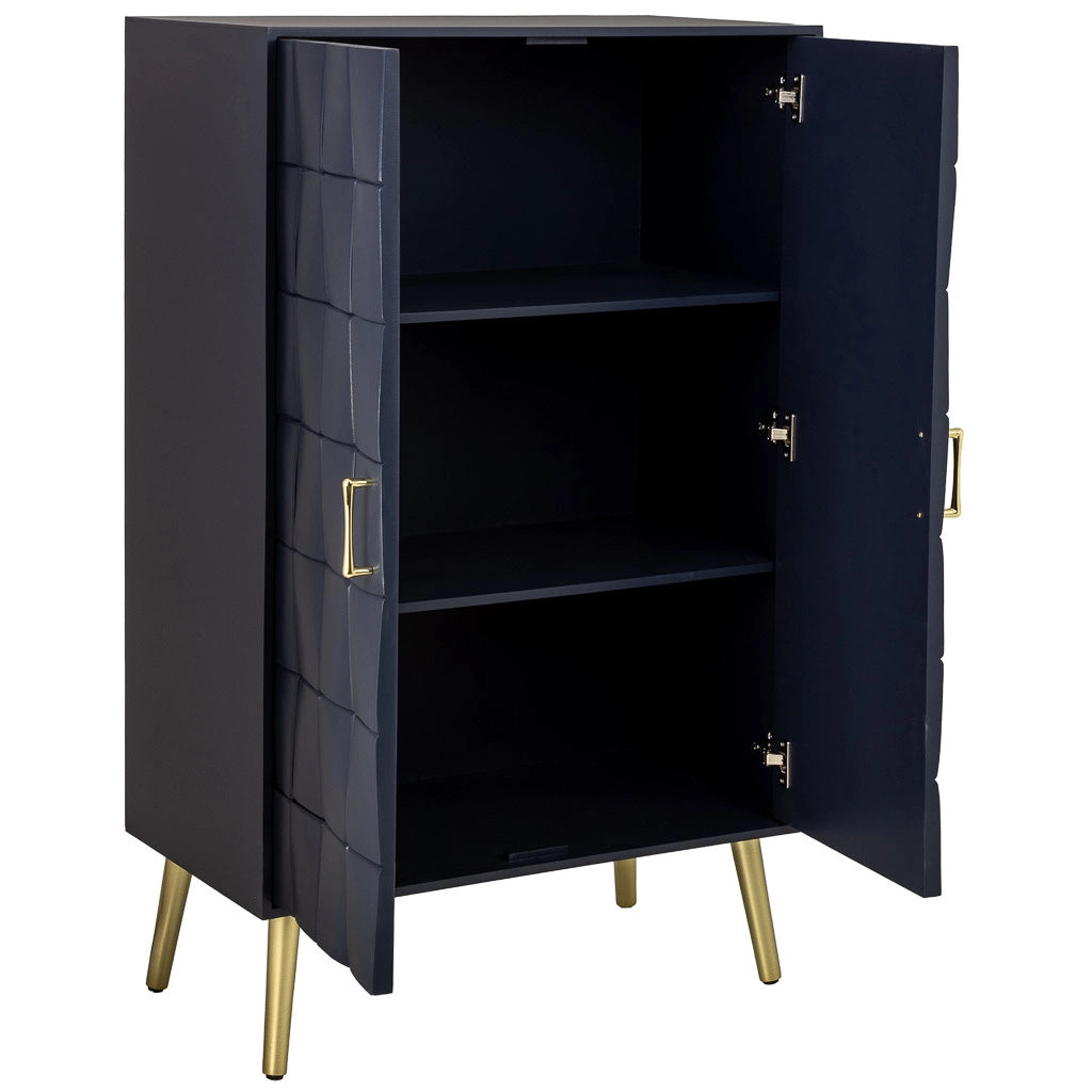 Armadio in legno nero 76x42x125h cm