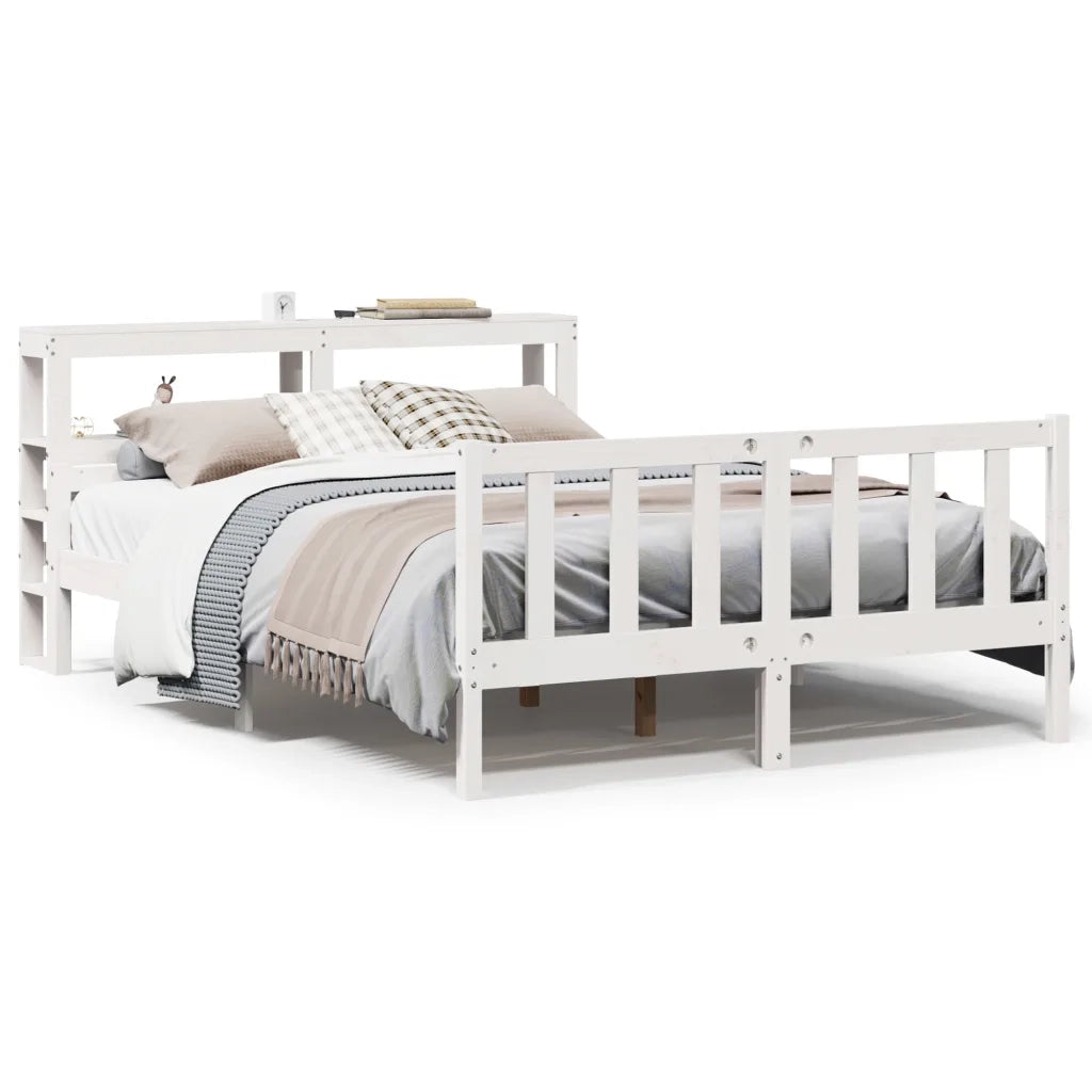 Letto senza Materasso Bianco 150x200 cm Legno Massello di Pino 3305907