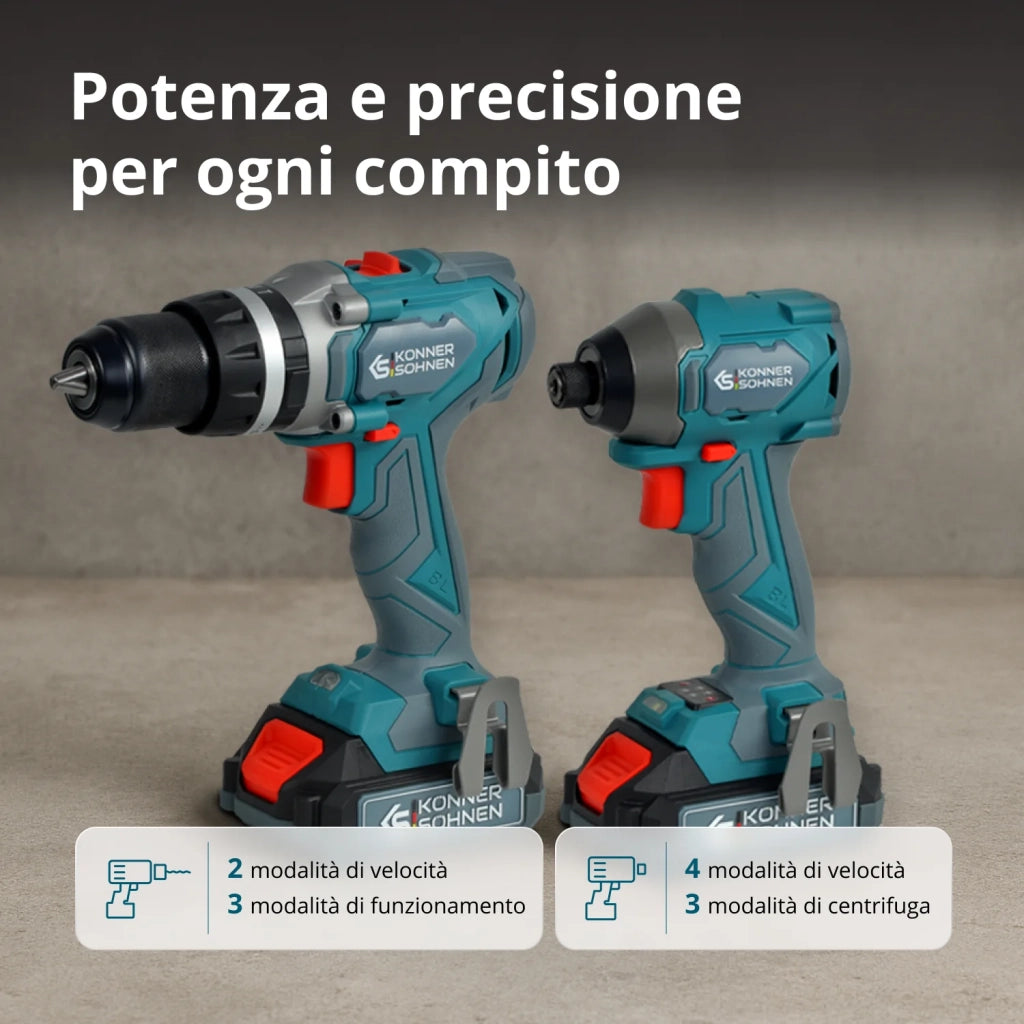 Set Master Senza Fili 2in1 KS IDISD 20V SET 2