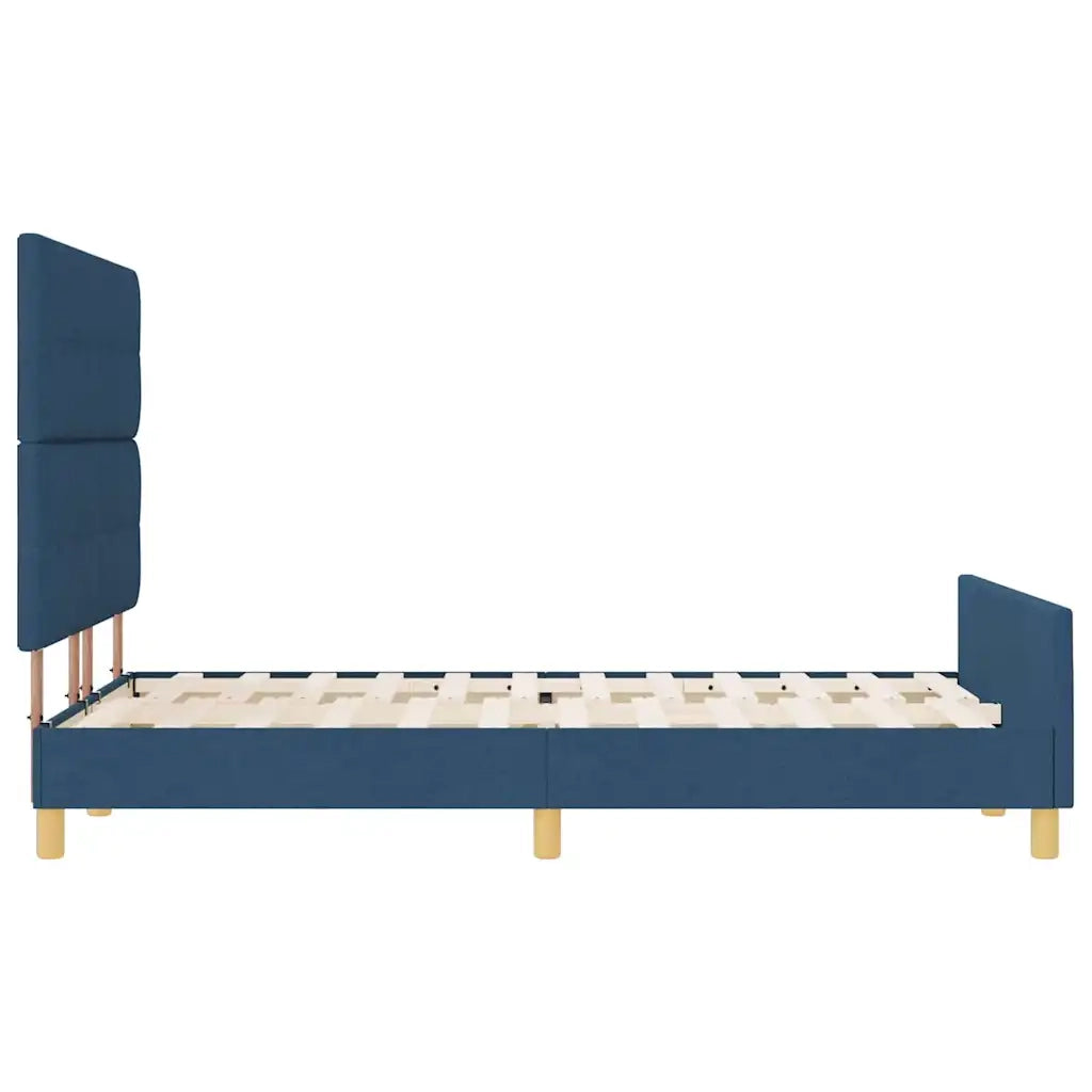 Struttura del letto con testiera Blu 140 x 190 cm Tessuto 3344731