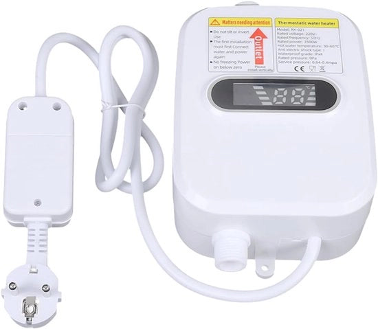 Set di riscaldamento per doccia con douchettore - Riscaldatore di acqua calda con pulsante touch - Riscaldatore di acqua calda per doccia elettrico