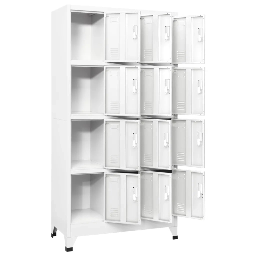 Armadietto a Chiave con 12 Scomparti 90x45x180 cm 244476