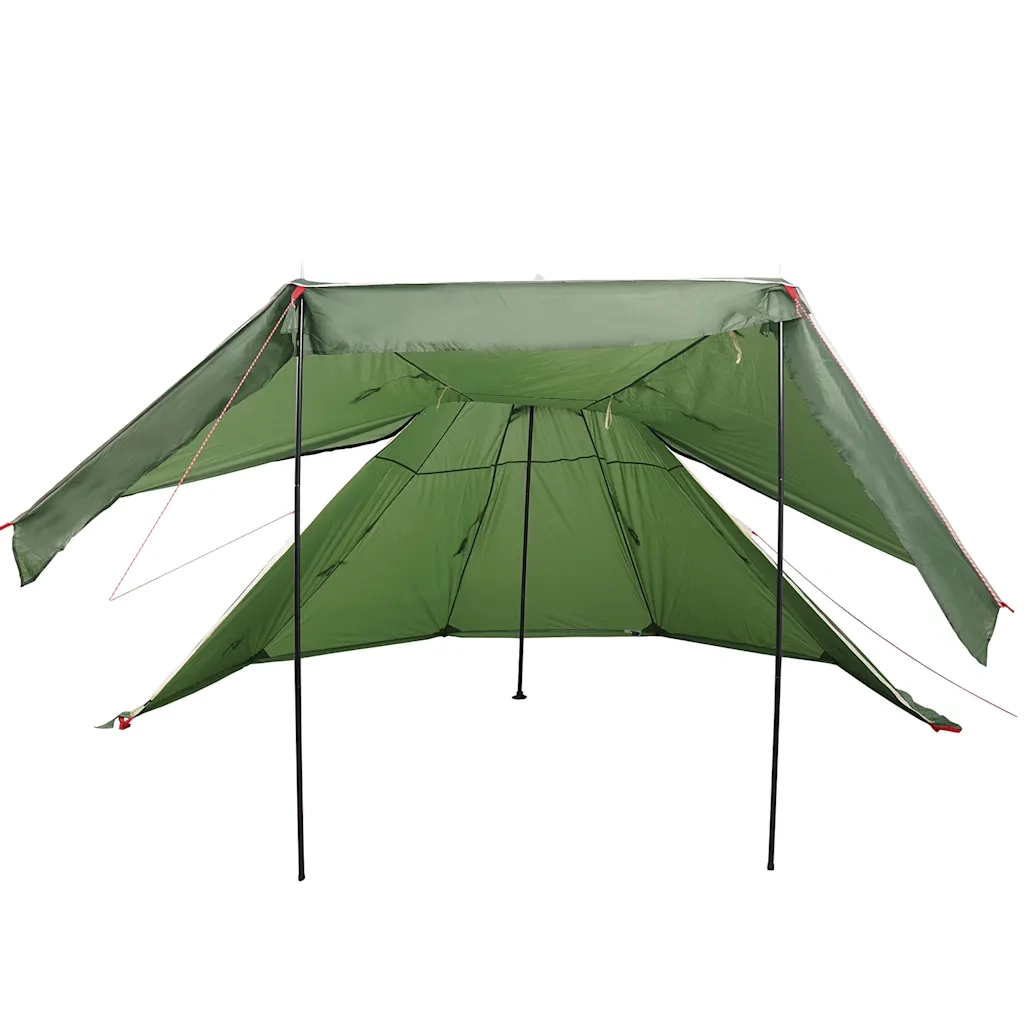 Tenda da Campeggio Tipi per 5 Persone-Tenda per Famiglie Verde Impermeabile