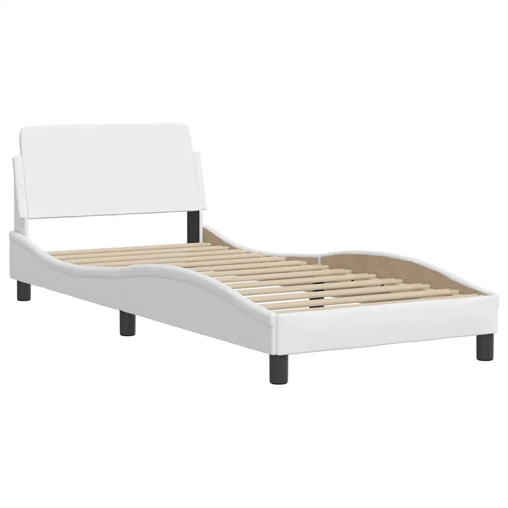 Giroletto Viana senza Materasso Bianco 80x200 cm in Similpelle