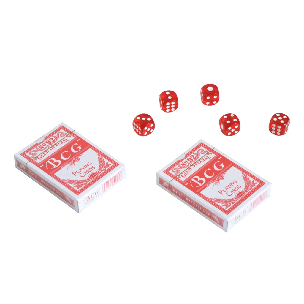 Set da Poker Completo ¨C Minimal ¨C 500 gettoni, 2 mazzi carte, 5 dadi, bottone dealer, 2 chiavi