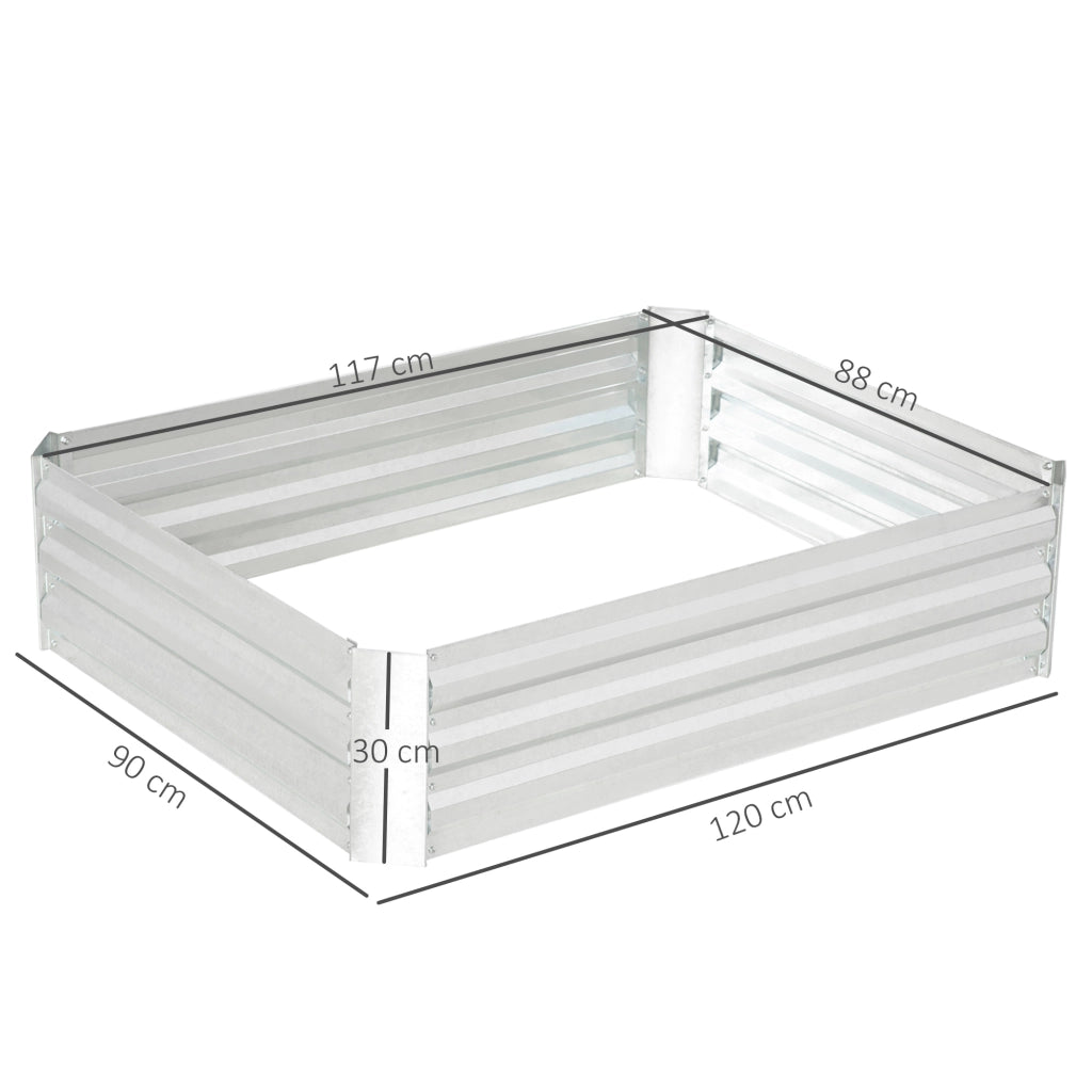 Hochbeet in acciaio per giardino balcone ¨C zephmum ¨C 120x90x30cm