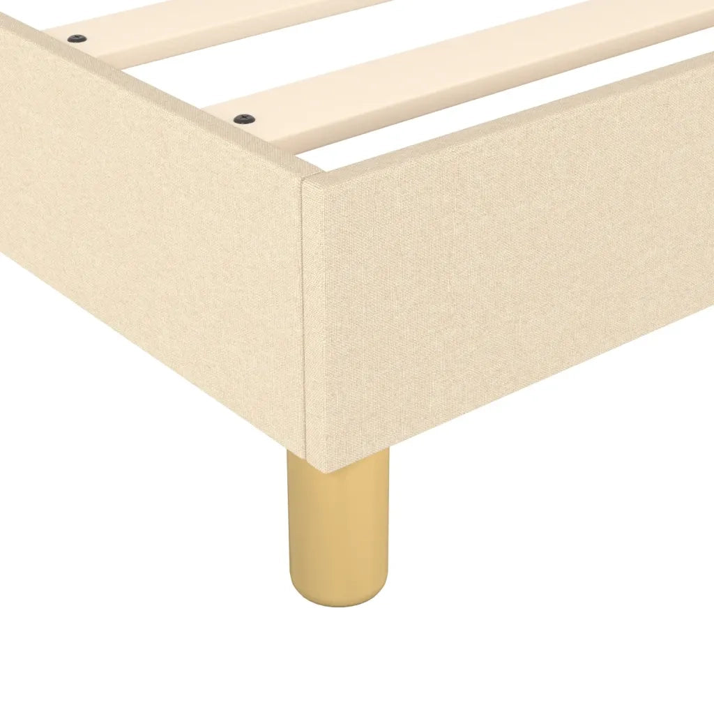 Letto matrimoniale | Letto per adulti | Struttura Letto a Rete a Molle Crema 200x200 cm in Tessuto