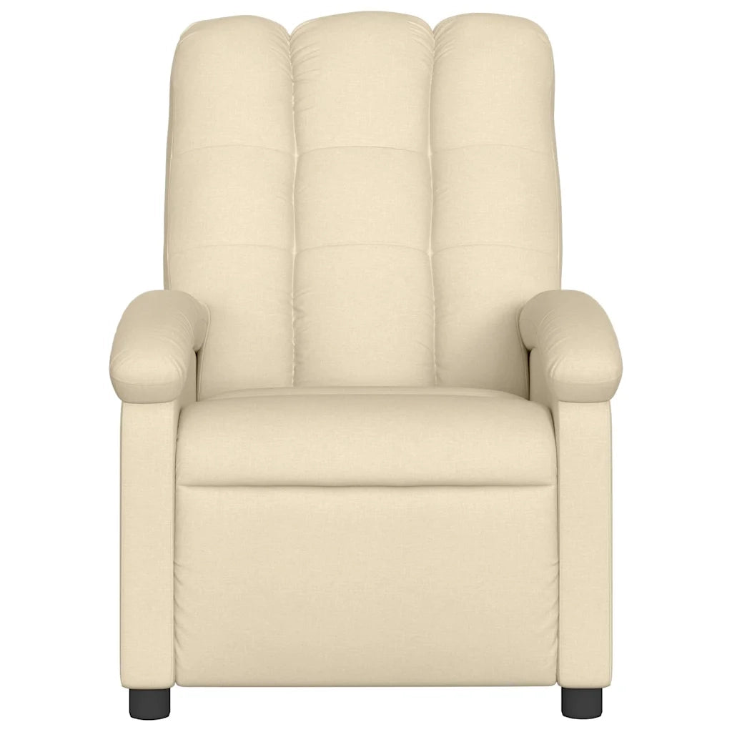 Poltrona reclinabile massaggiante in Tessuto Crema 3205387