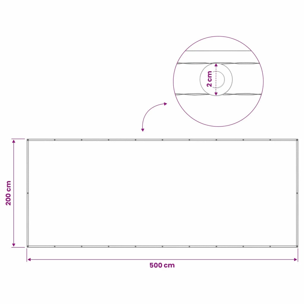Schermo di Privacy per Balcone 200 x 500 cm 42036681