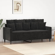 Divano a 2 Posti-Sofa 2 Posti Nero 140 cm in Velluto 614568