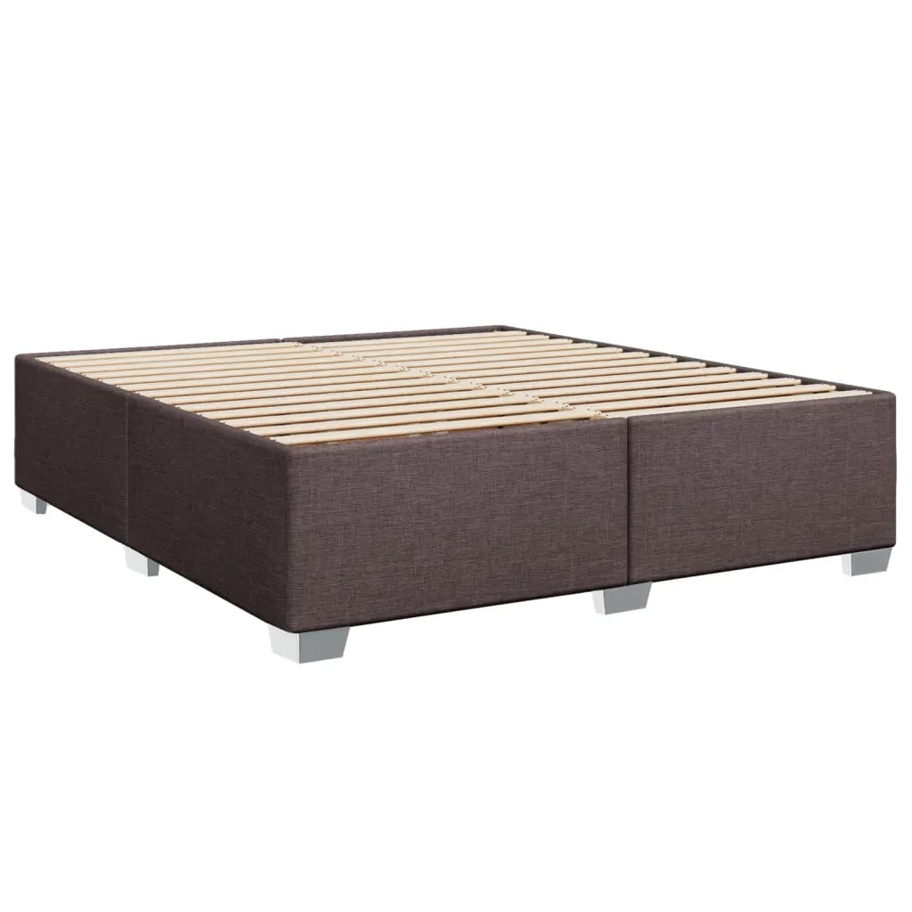 Giroletto a Molle con Materasso Marrone Scuro 180x200cm Tessuto 3292870