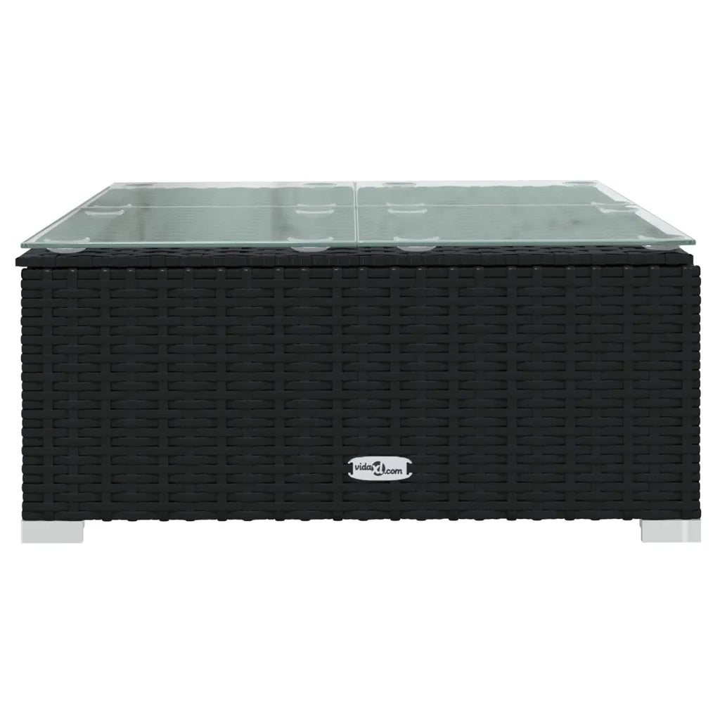 Set Divani da Giardino 9 pz con Cuscini in Polyrattan Nero 3101513