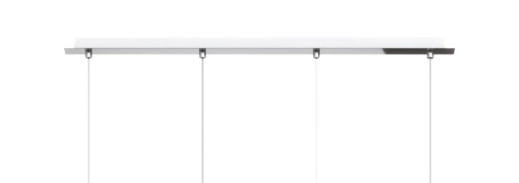 SOSP. CROMO 4 LUCI RETTANGOLARE VETRI (2 X PICCOLO + 2 X GRANDE) TUTTI ZAFFIRO 1191CR-S4 RMIX-ZA