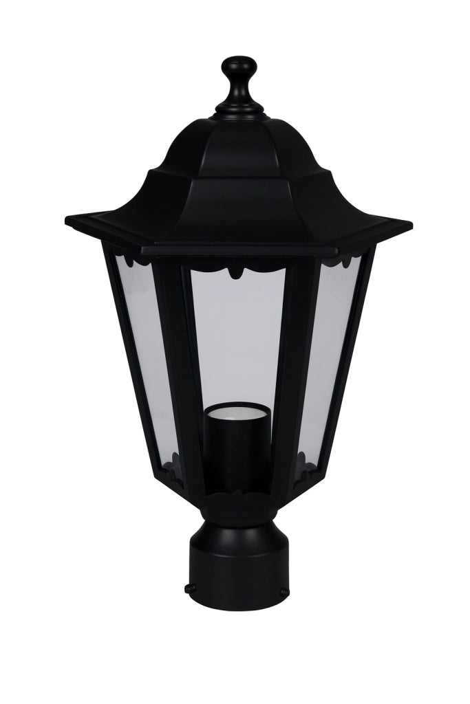 Lanterna da palo modello Berlino Ø60 mm ? 60W IP44 ? 192x192x356 mm ? Nero ? Syntesy
