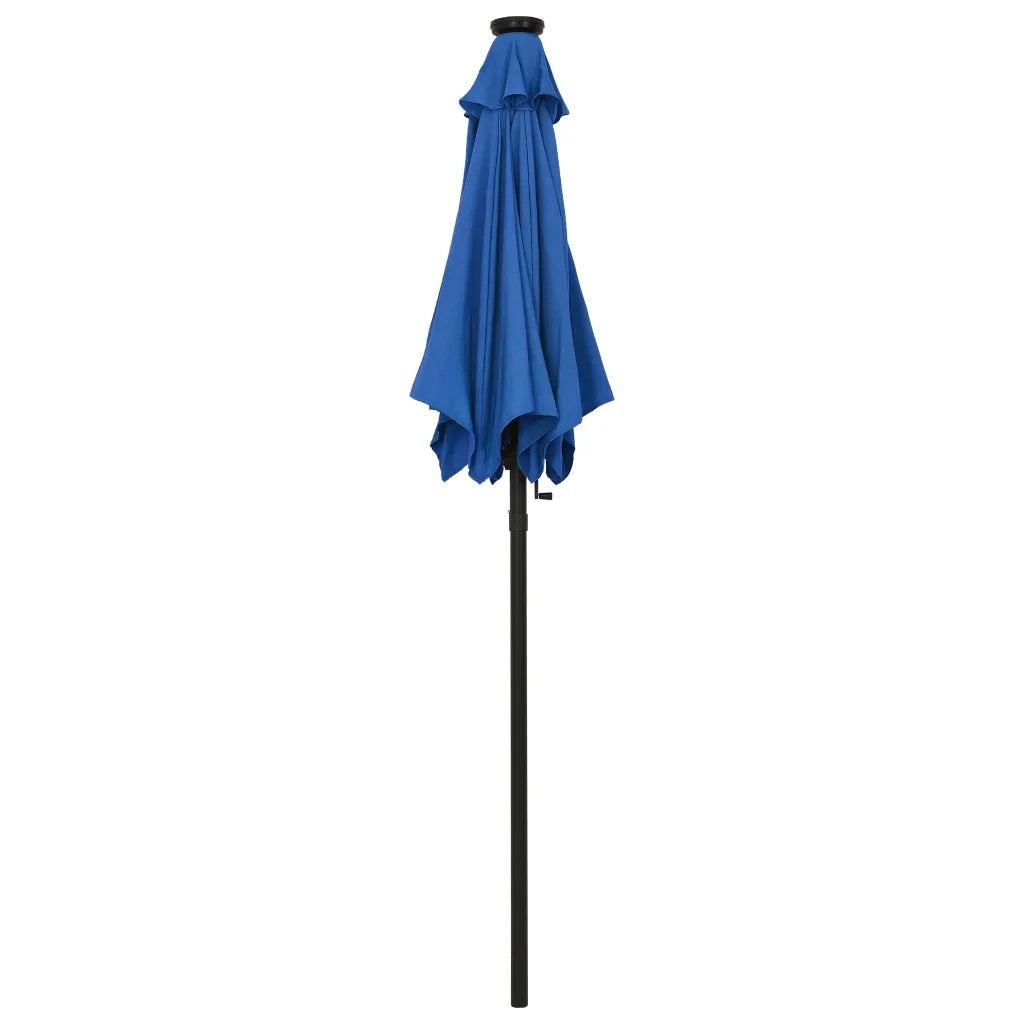 Ombrellone con Luci LED Azzurro 200x211 cm in Alluminio 313564