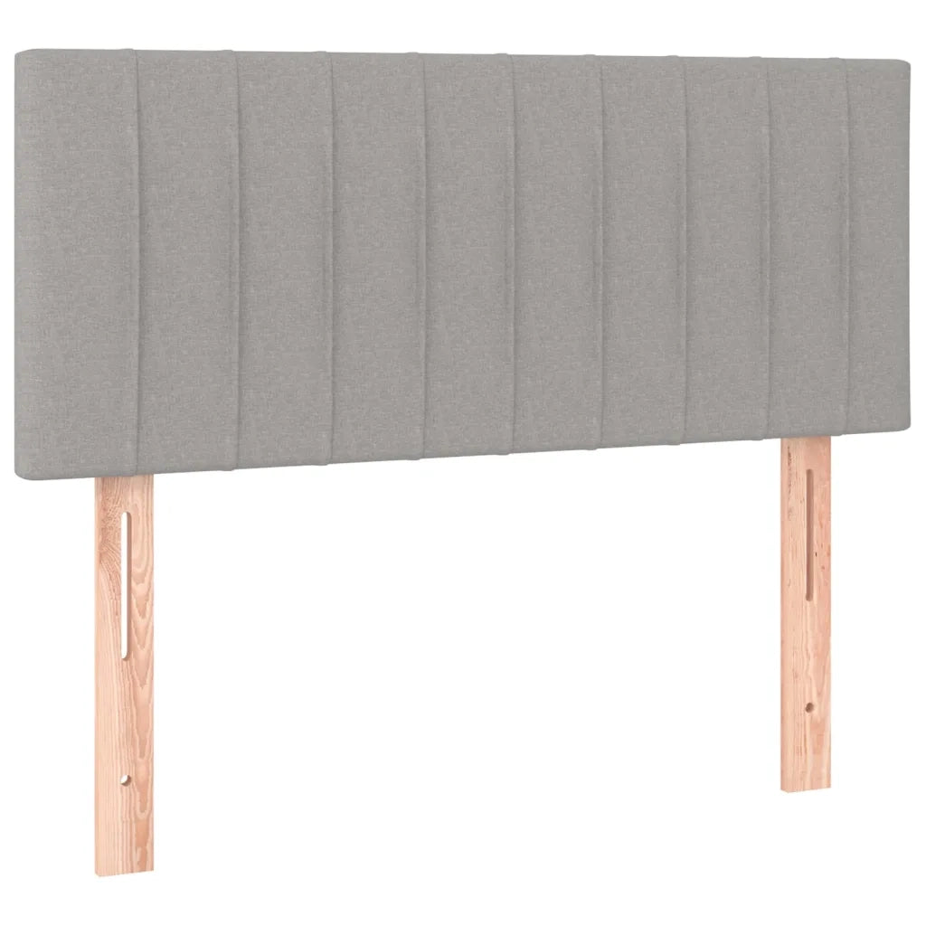 Letto a Molle Materasso e LED Grigio Chiaro 80x200 cm Tessuto