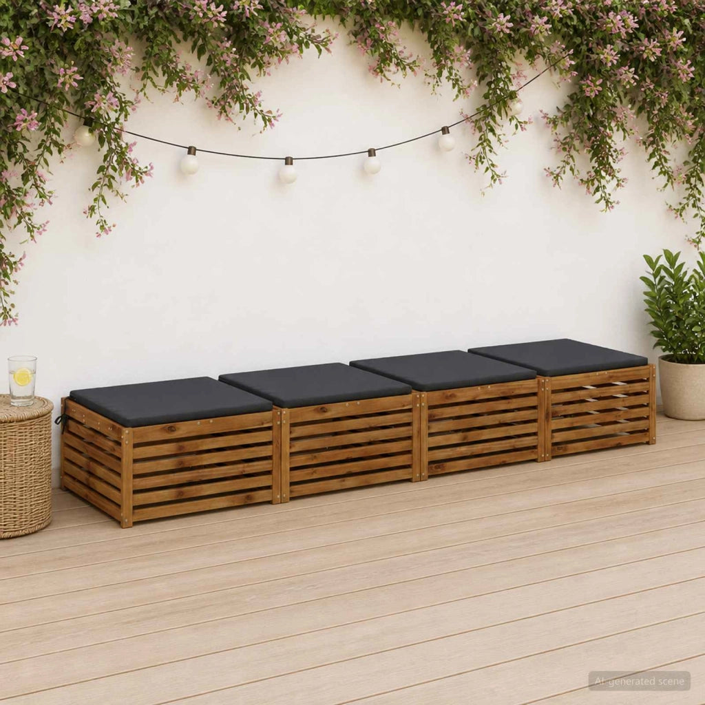 Cuscini per Sedia in 4 Pezzi SOEST 4 pz 100% Poliestere 944784