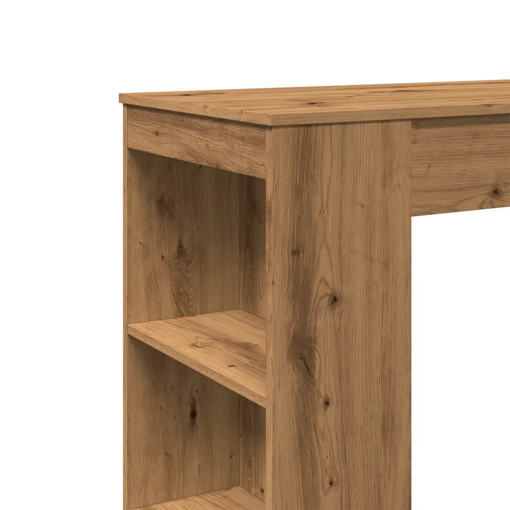 Tavolo Bar con Rastrelliera Rovere 95x47x103,5 cm Multistrato