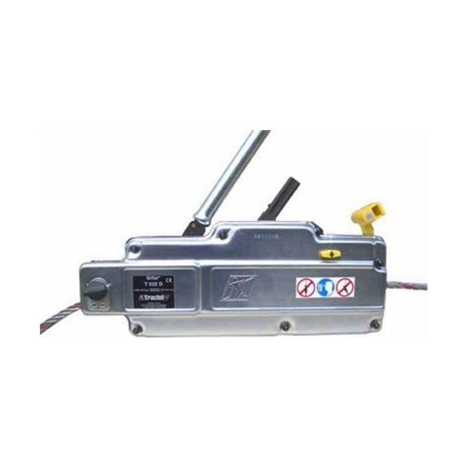 Tractel T532 Paranco Tirfor Capacita' 3200 Kg Carico di Rottura 16000 Kg Cavo 16,3 mm non Incluso Leva 65-115 cm Dimensioni 620x355x130 mm Peso 24,0 Kg colore Nero
