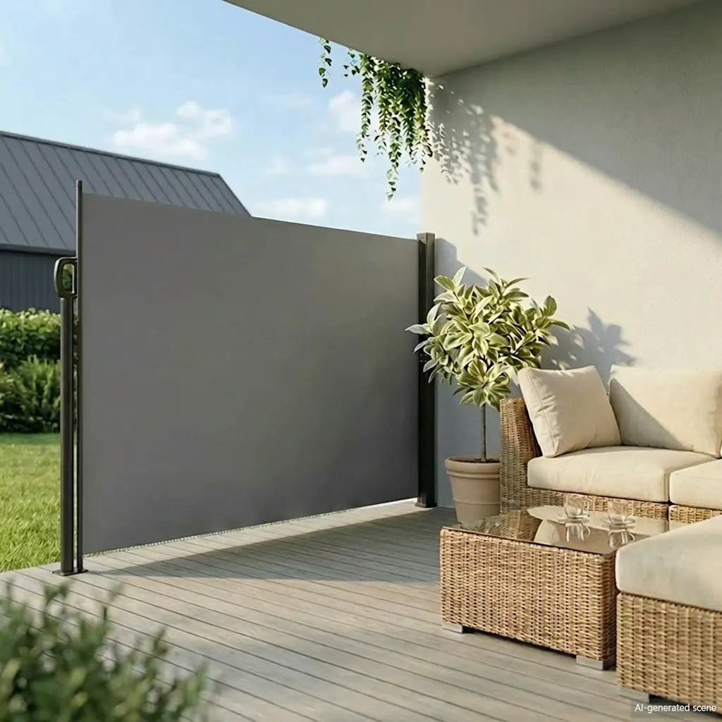 Tenda da Sole | Tenda parasole Laterale Retrattile Antracite 200x600 cm