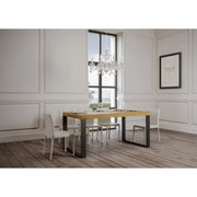 Tavolo allungabile 200/304x90 cm Tecno Premium telaio Antracite - Quercia Natura