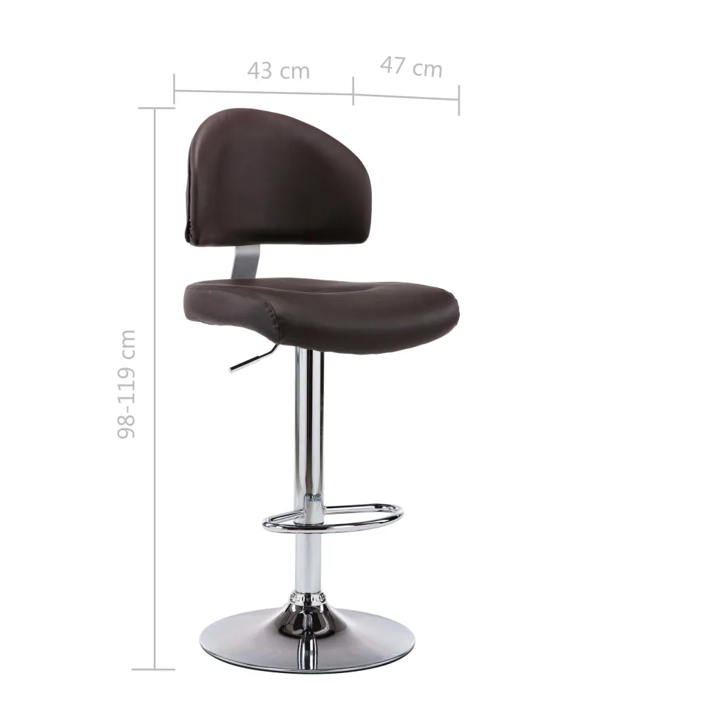 Sgabello da Bar Marrone in Similpelle 249652