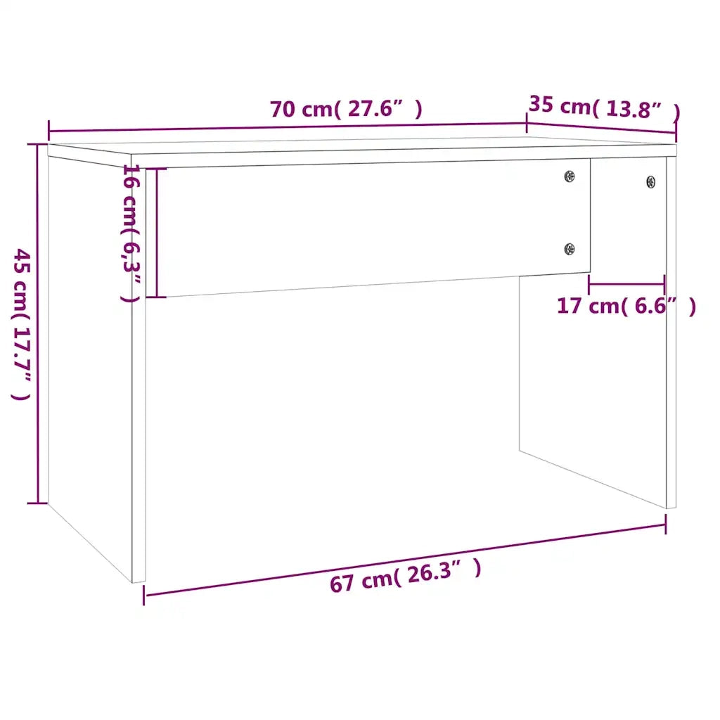 Set Tavolo da Toeletta | Tavolo da Trucco Bianco 86,5x35x136 cm