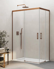 Box doccia ingresso angolare 2+2 THALASSA (BASIC) 85x80 cm Rame vetro trasparente