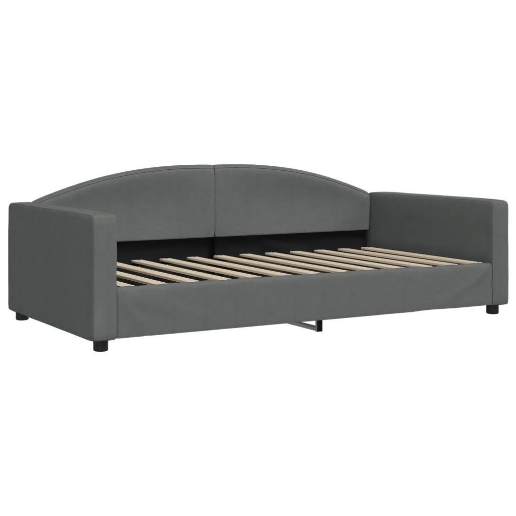Divano letto | Sof¨¤ letto | Letto singolo con Materasso Grigio Scuro 100x200 cm in Tessuto