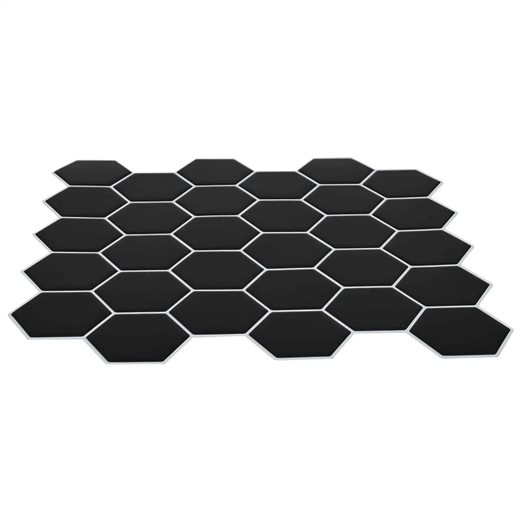 Piastrella Esagonale 50 pz Nero 30 x 30 cm Poliuretano e PET CFW1959321