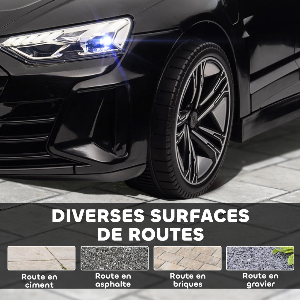 Auto elettrica per bambini 12V ¨C Minimal ¨C Nero, telecomando, 5 km/h, suoni e luci