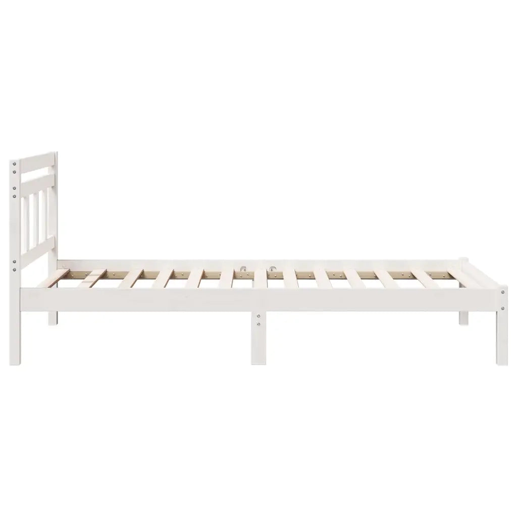 Struttura del letto Bianco 90 x 200 cm Pino massello 872348