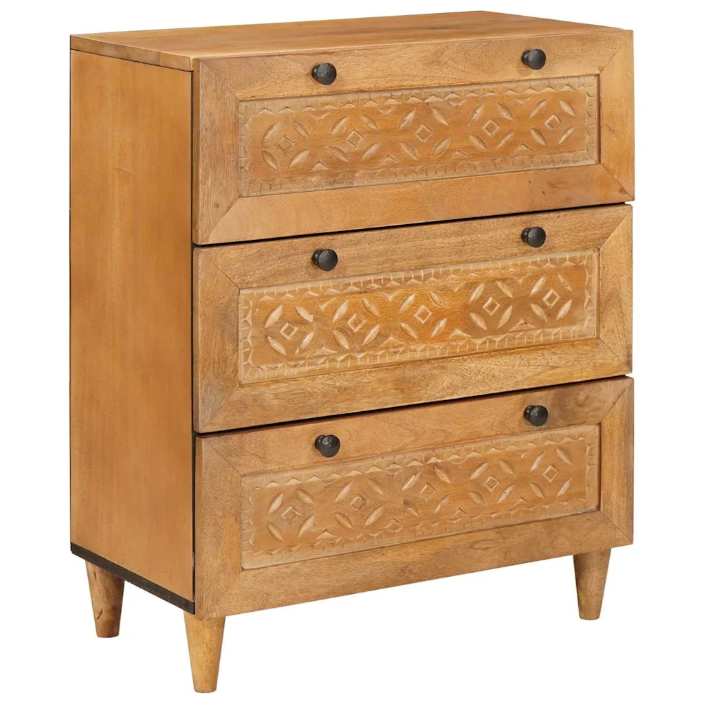 Credenza 3 pcs Marrone 60 x 33 x 75 cm legno massello di mango 3310065