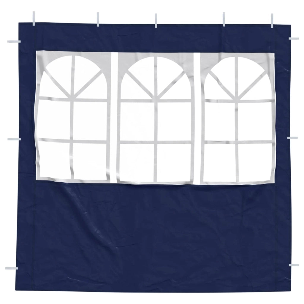 Parete per tenda da festa 2 pz 200 x 195 cm Blu PE e Acciaio CFW8771530