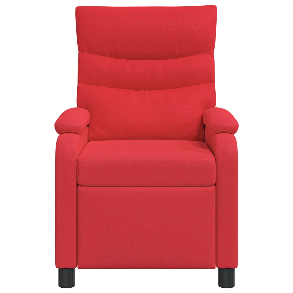 Divano Sedia-Poltrona reclinabile Rosso Similpelle 797817