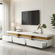 Lowboard TV bianco in truciolare lunghezza 200 cm