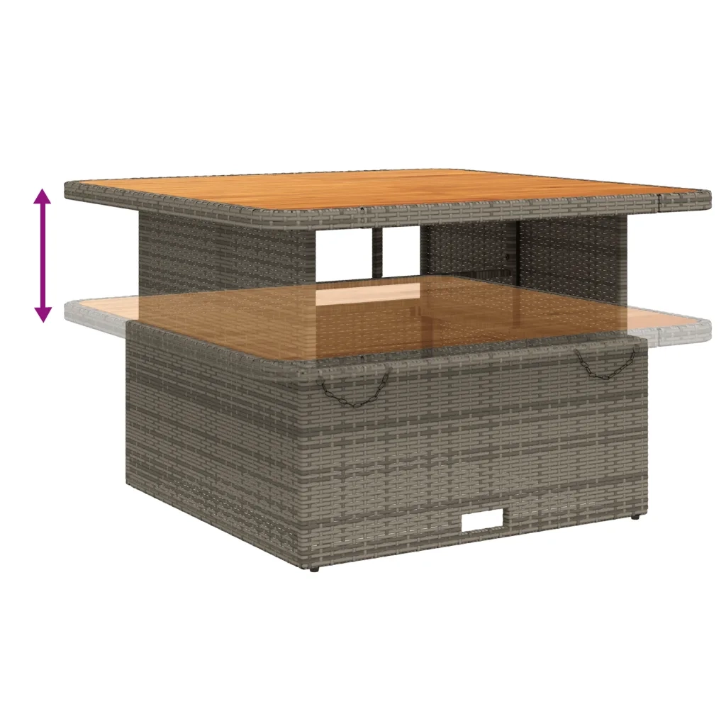 Set da Pranzo da Giardino 5 pz con Cuscini in Polyrattan Grigio 3277402