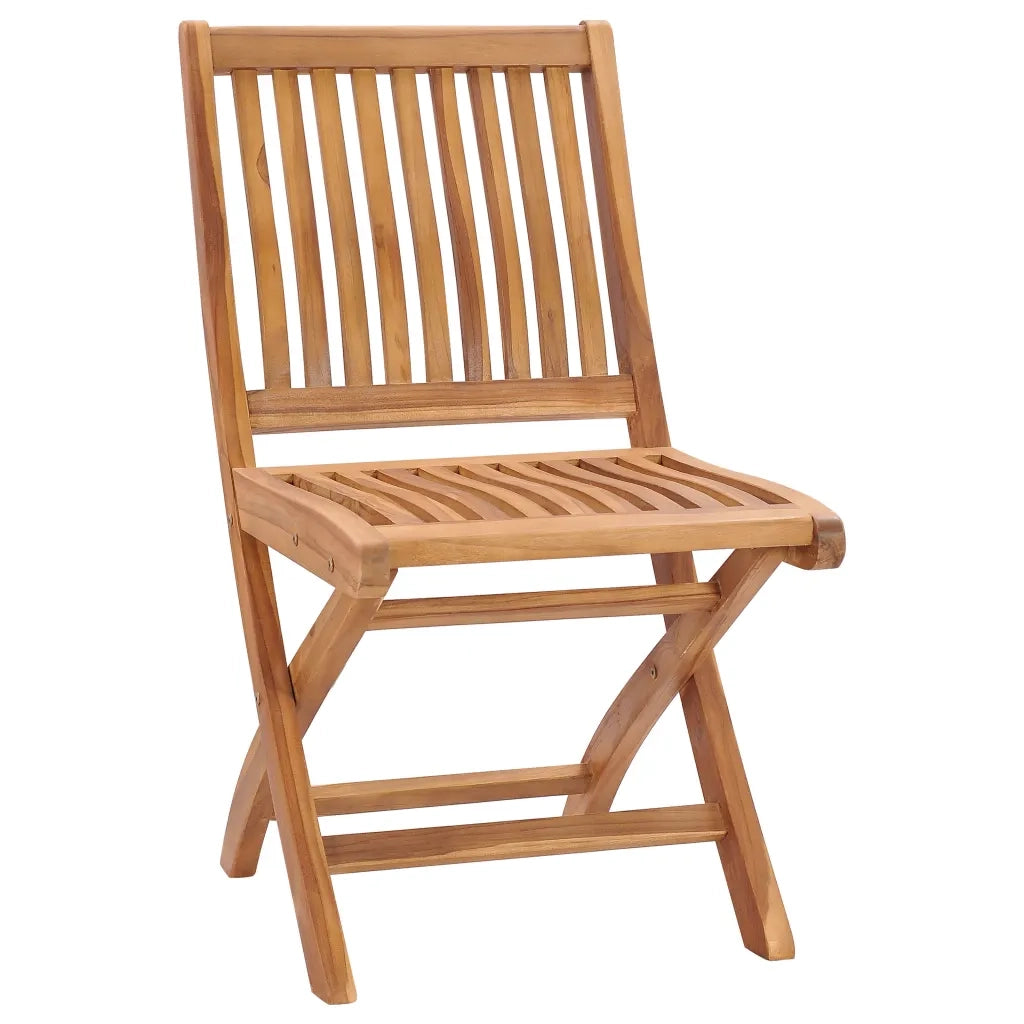 Sedie da Giardino Pieghevoli con Cuscini 4 pz Massello di Teak 3072828