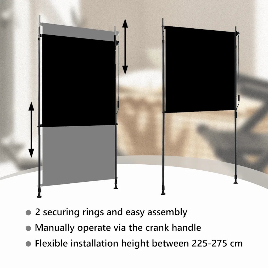 Tenda a rullo | Tenda avvolgibile per Esterni 120x270 cm Antracite