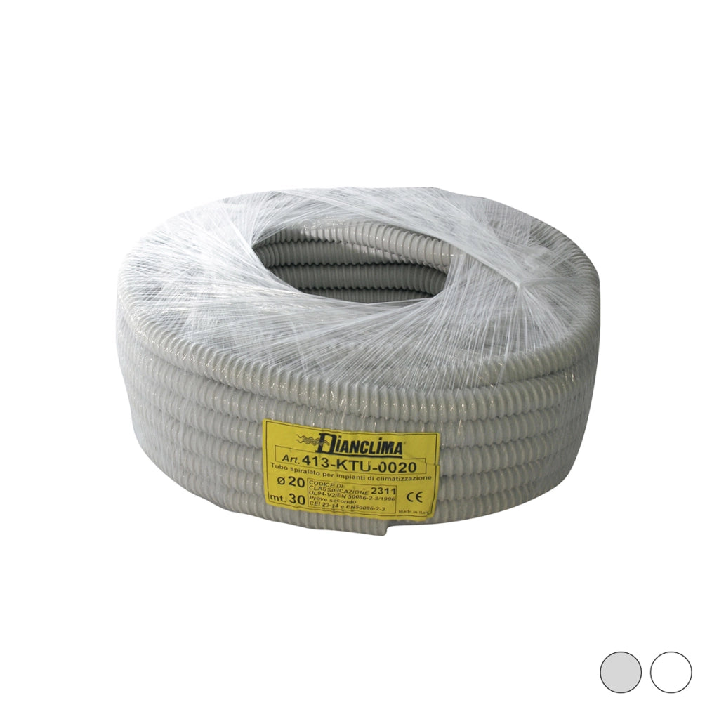 TUBO SPIRALATO PER IMPIANTI DI CLIMATIZZAZIONE- Bianco - Diam. 25- DC- metri 30