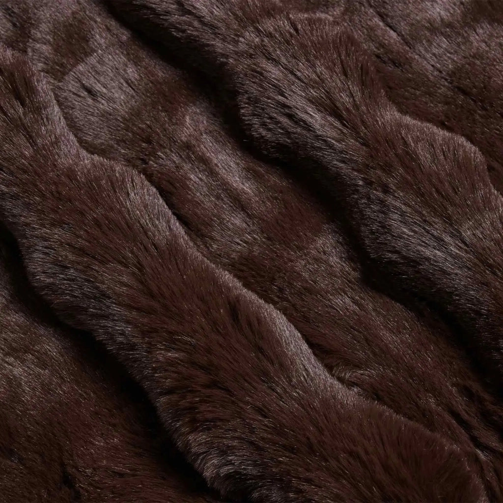 Coperta antiscivolo in sintetica di coniglio Olite Cammello 42021794