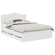 Letto matrimoniale | Letto per adulti | Struttura del letto Bianco 150 x 200 cm Legno Ingegnerizzato