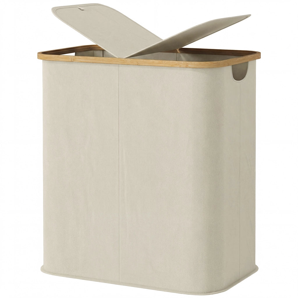 Cestino per bucato pieghevole 80L ¨C Minimal ¨C beige