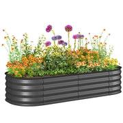 Fioriera rialzata modulare da giardino ¨C Xylo ¨C acciaio grigio 150x62x30 cm