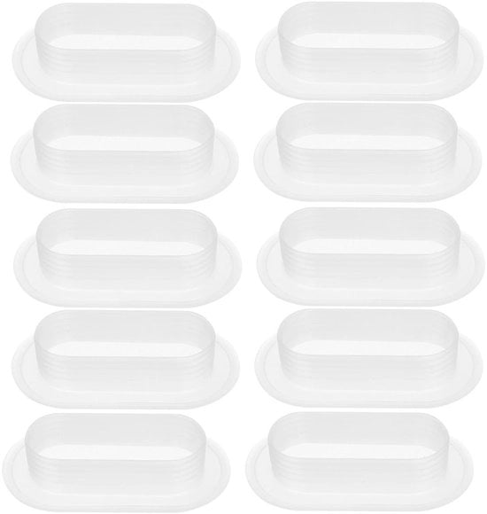 Manubri Ergonomici da 10 Stuks - Materiale Plastico - Manubri da Trasporto - Trasloco/Logistica - Installazione Facile - Translucidi - Manubri da Dozzina