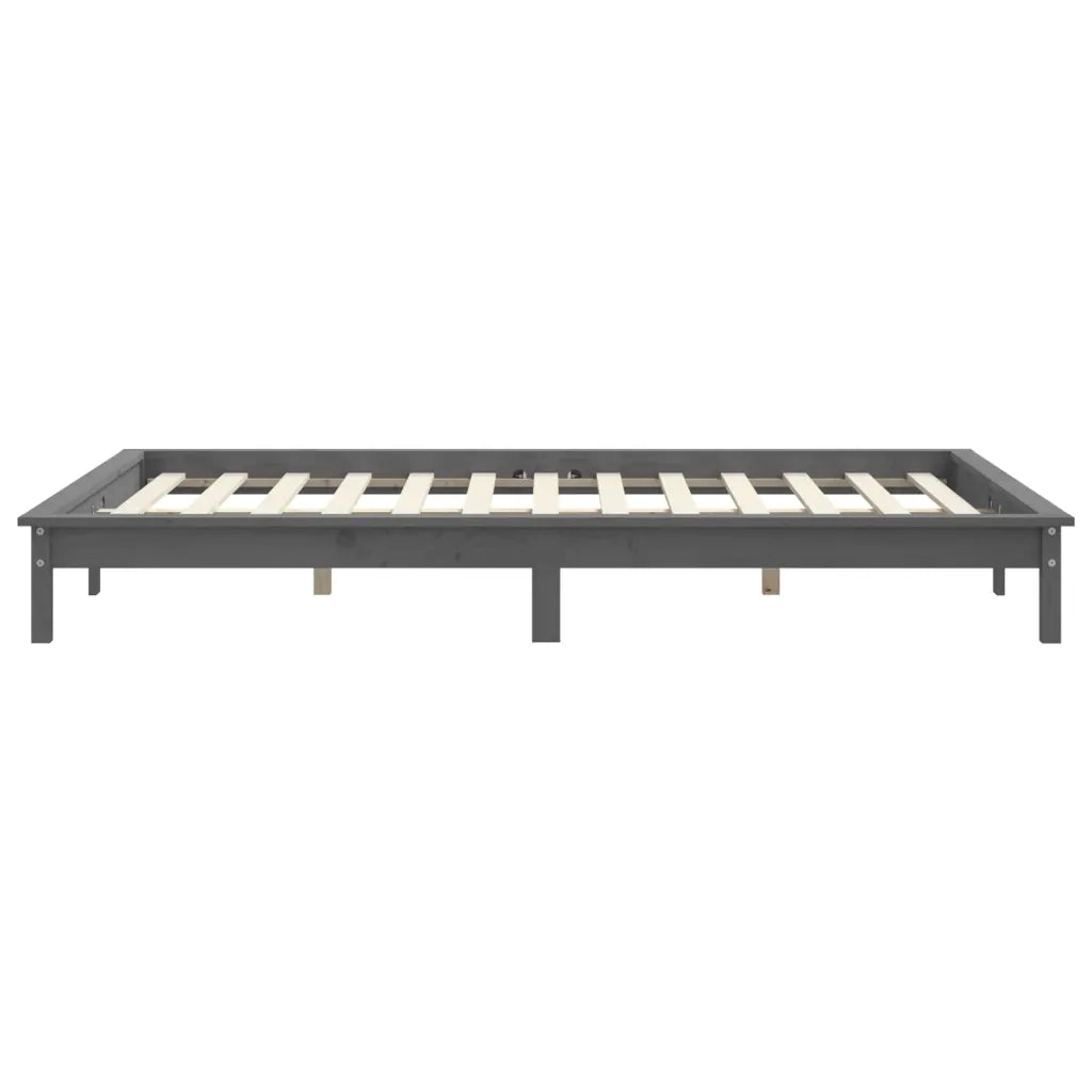 Giroletto Grigio 140x190 cm in Legno Massello di Pino 820588