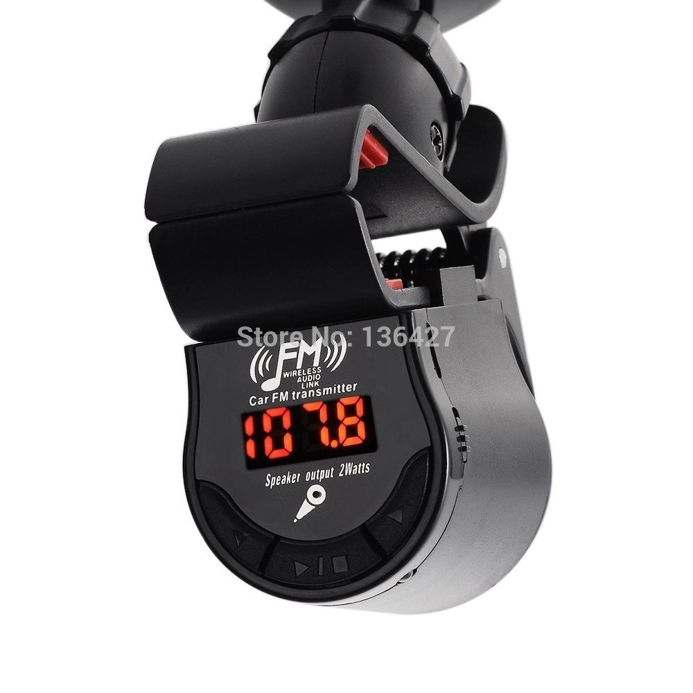 Trade Shop - Supporto Per Auto Vivavoce Trasmettitore Fm Universale Altoparlante Display -